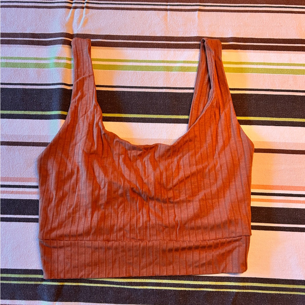 Brown crop top